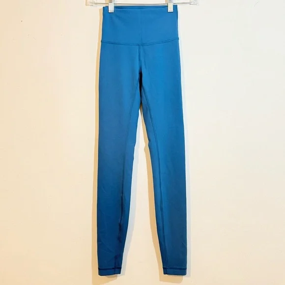Lululemon Wunder Under Leggings Bundle | Teal & Navy High Rise Luxtreme — Size 2 - Picture 7 of 11